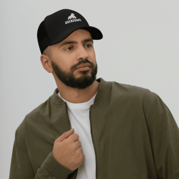 Casquette Trucker en maille Logo blanc – Image 2