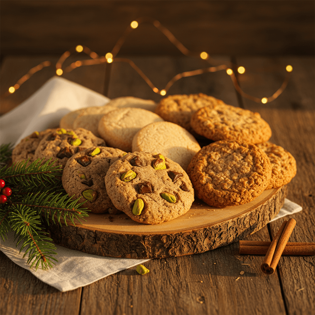 Image de plateau de biscuits de Noël