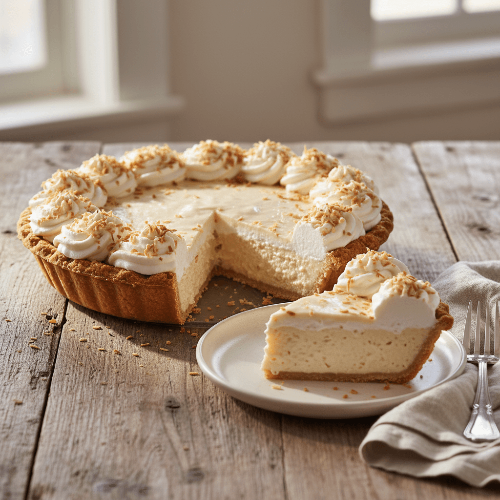 Image de tarte à la crème de noix de coco