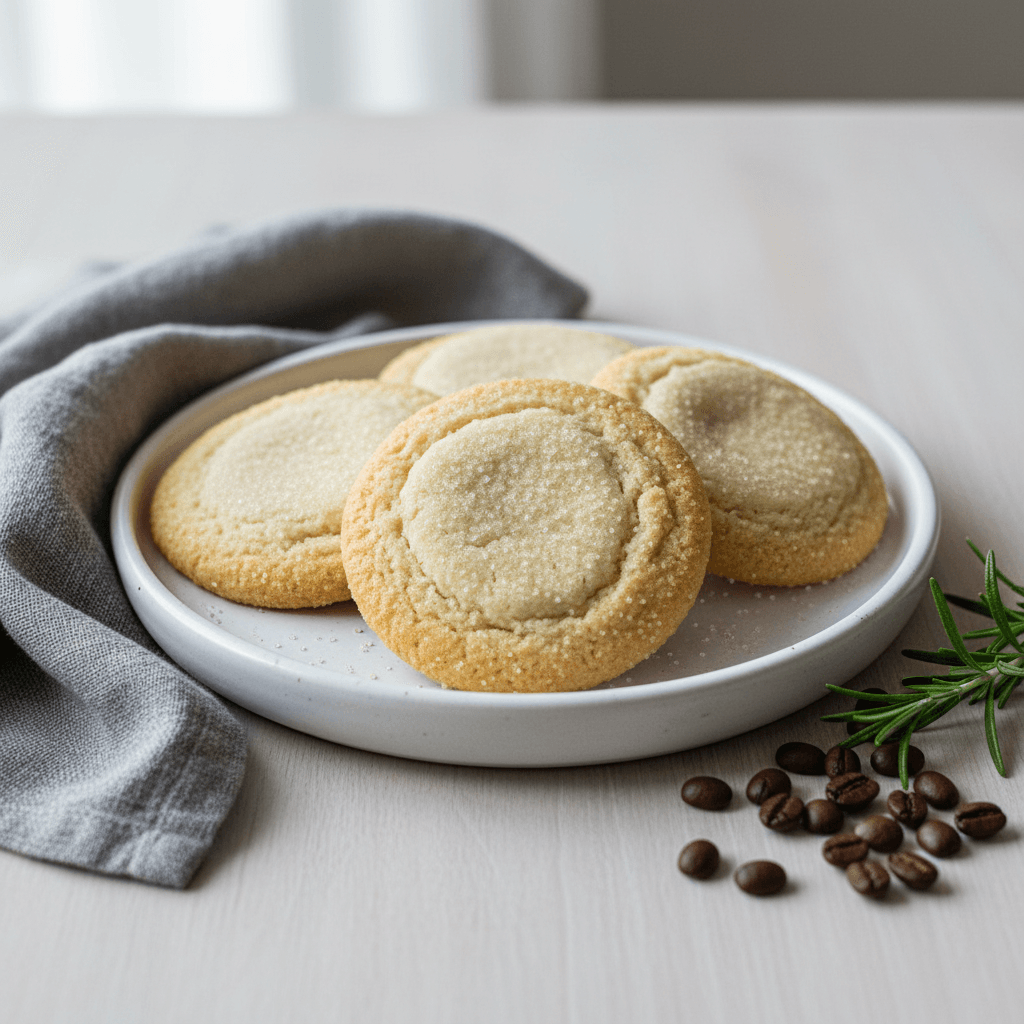Biscuits protéinés au sucre sur une assiette neutre