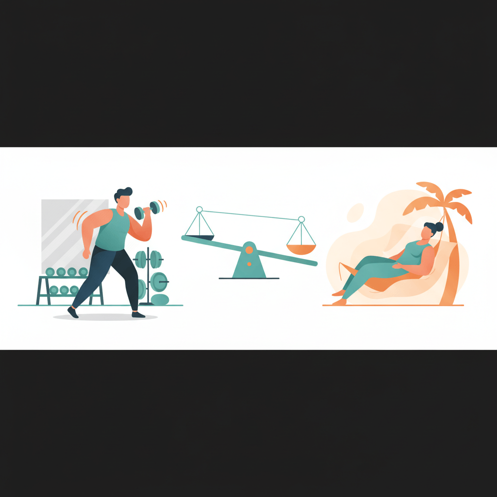 Illustration de l'équilibre entre entraînement et récupération