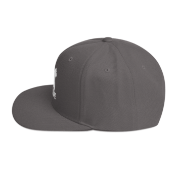 Casquette snapback à visière plate, logo blanc – Image 3