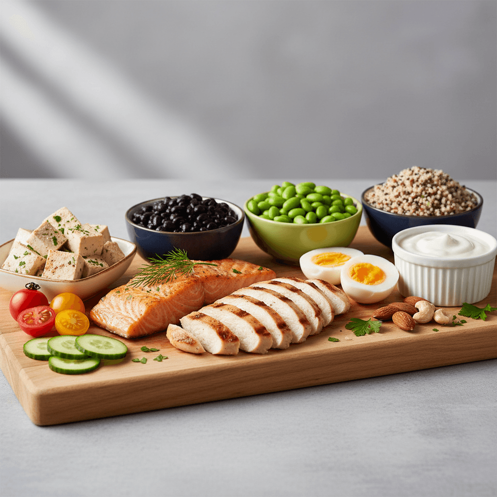 Image héros des aliments sains riches en protéines