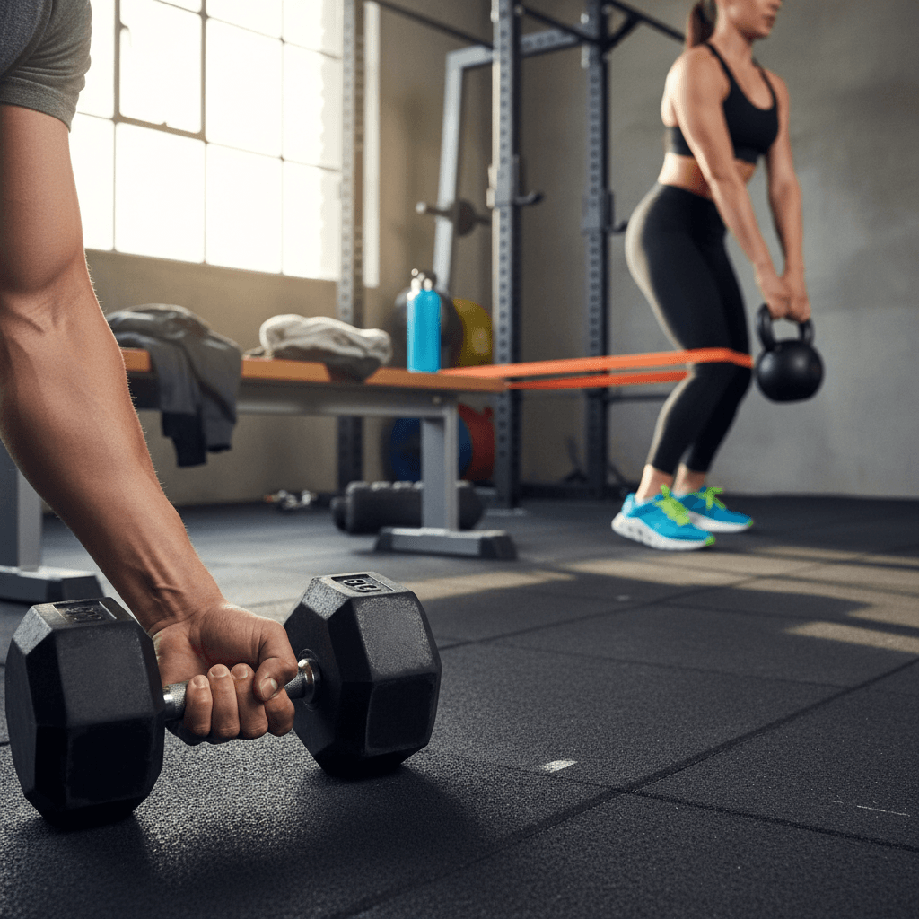 Équipement de fitness haute performance en utilisation