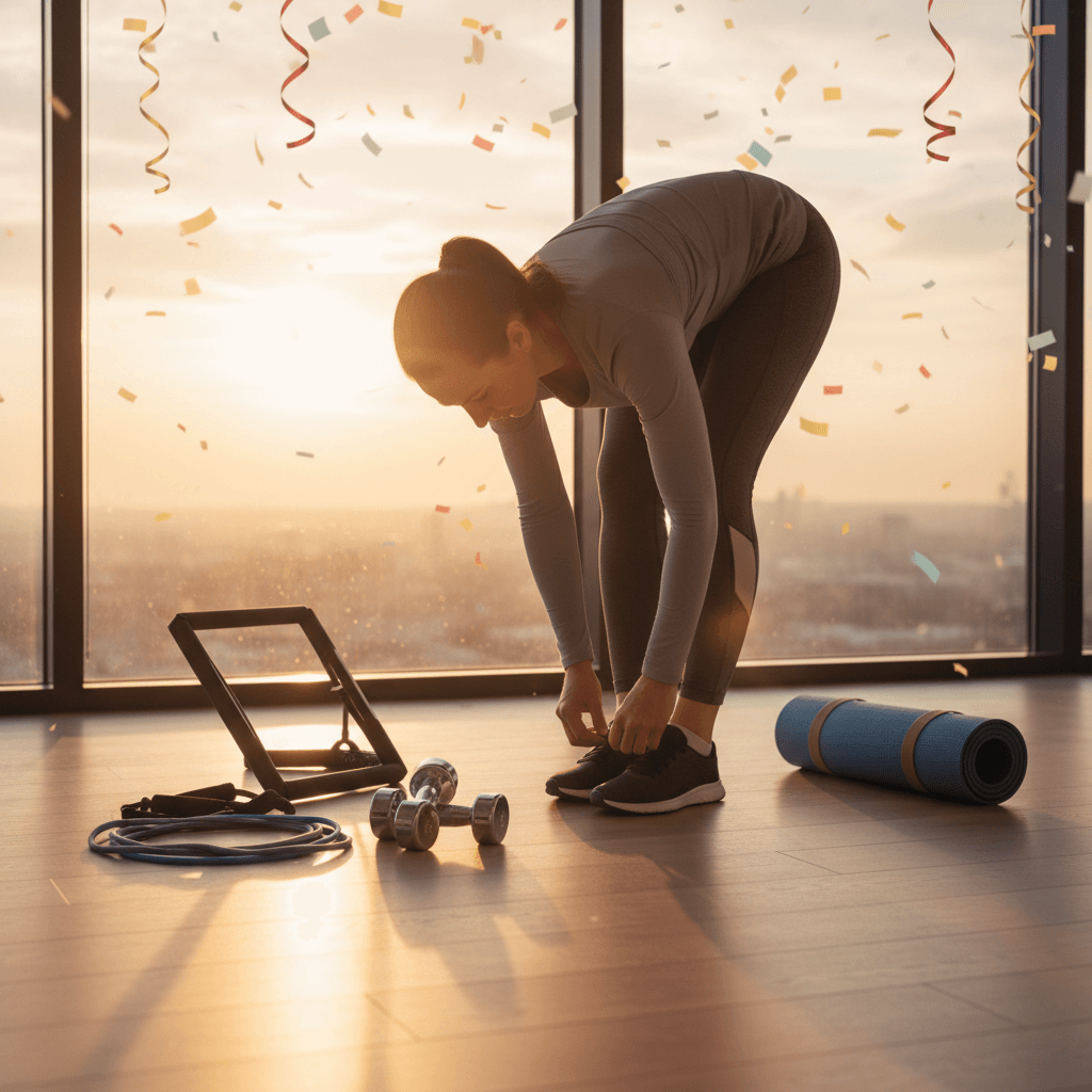 Visuel de fitness du Nouvel An 2026