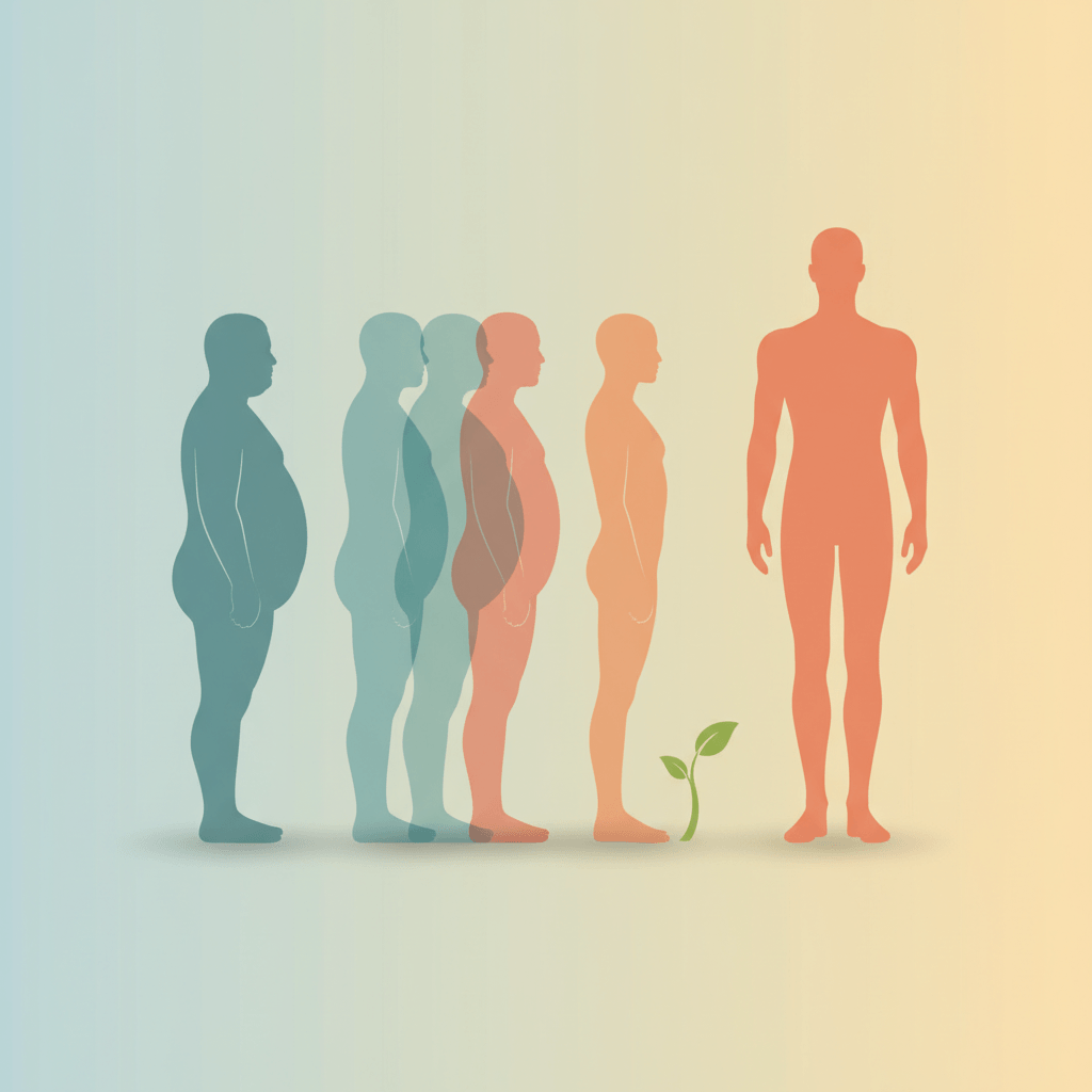 image abstraite de transformation de perte de poids